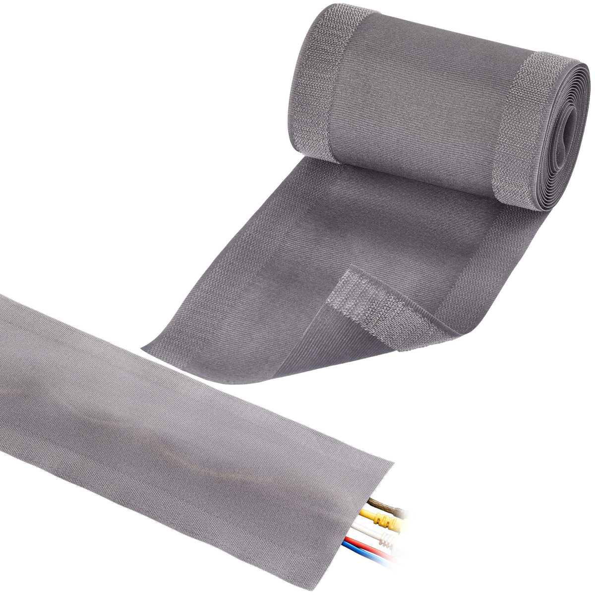ECOHomes carpet cord cover in grey hides cables on carpet for a cleaner look
