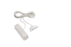 Ecolink product label and model FLF-ZWAVE5-ECO close-up showing Z-Wave compatibility benefit