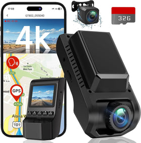 ecomoment GT801 front camera closeup showing 4K lens and clear detail benefit