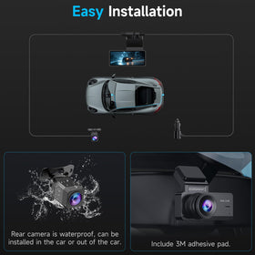 ecomoment dash cam in car interior capturing road scene for protection