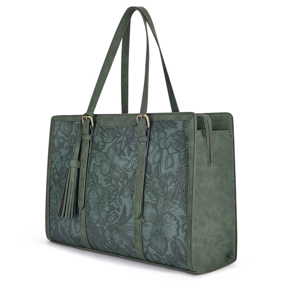 ECOSUSI front view of tote showing professional look and organized storage