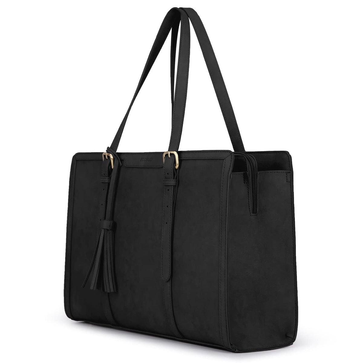 ECOSUSI front view of tote bag showing professional silhouette and roomy capacity