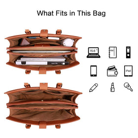 ECOSUSI adjustable handle and brass-tone hardware for durable carry