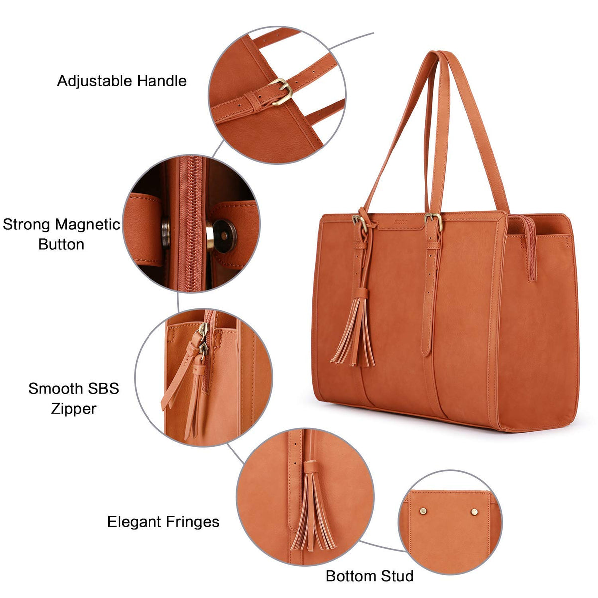 ECOSUSI side profile with documents illustrating neat storage convenience