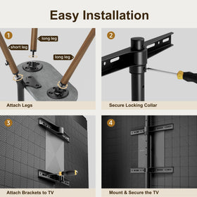 ECOTINY Tripod Easel TV Stand anti-tip strap provides extra stability