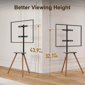 ECOTINY Tripod Easel TV Stand swivel at 45 degrees for glare reduction