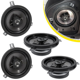 E-cowlboy 4-pack speaker upgrade kit front view for Jeep enhances overall audio clarity.