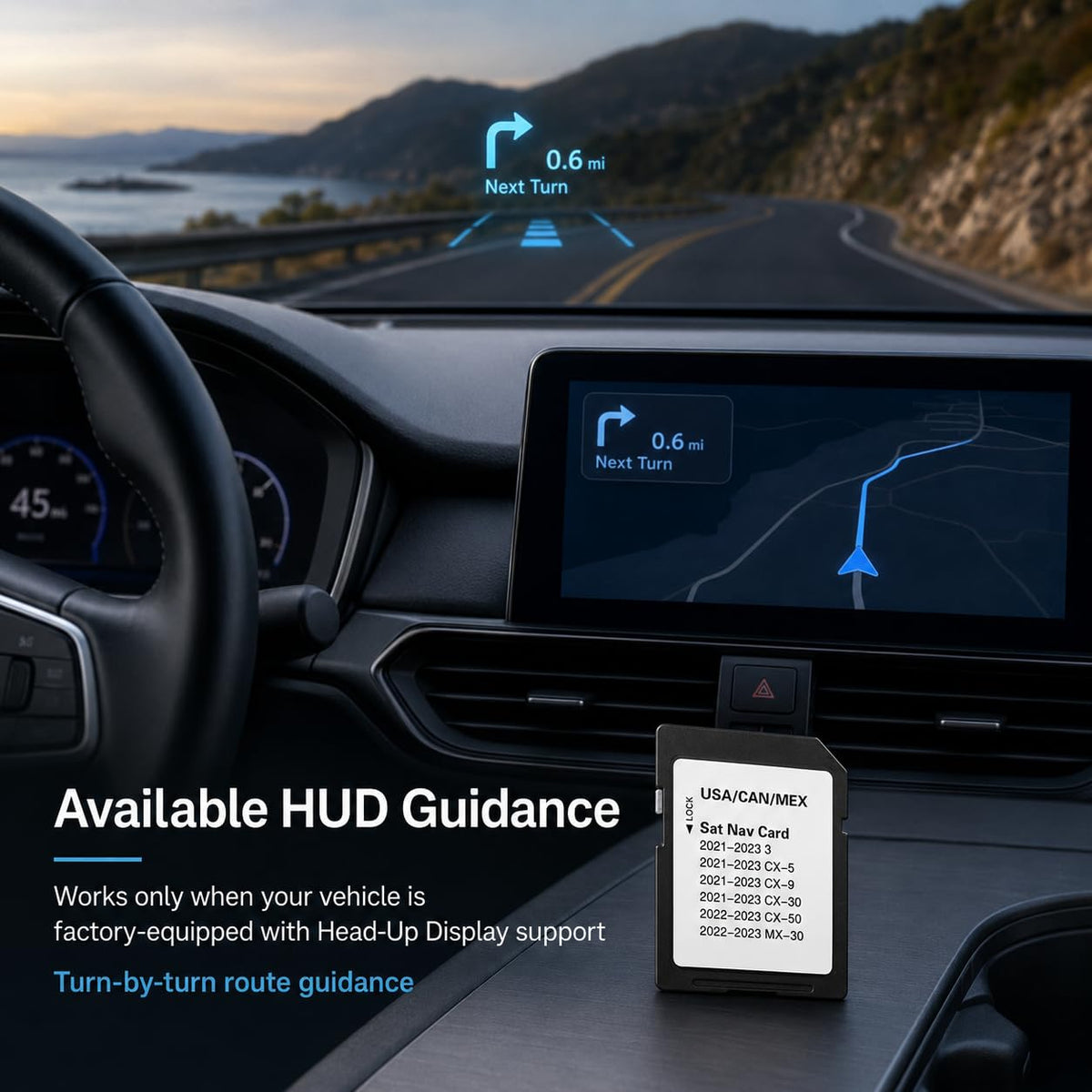 EcoZen navigation in use while driving, offering confident offline guidance