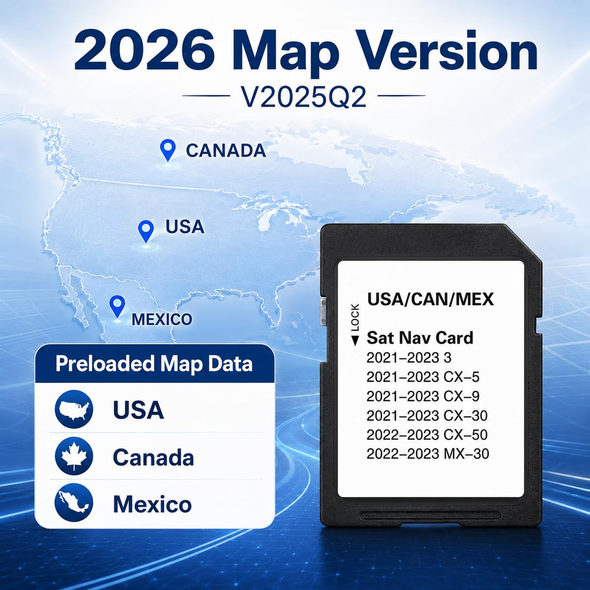 EcoZen map screenshot on Mazda display showing updated routing accuracy