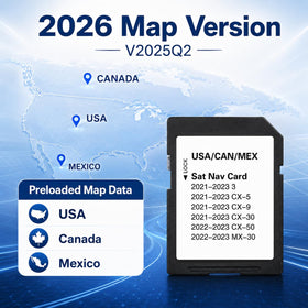 EcoZen map screenshot on Mazda display showing updated routing accuracy