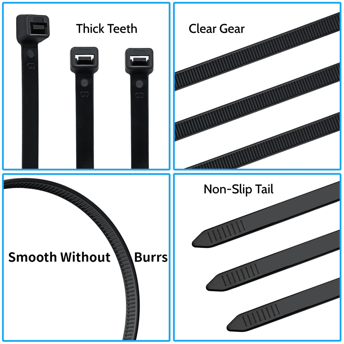 ECRABONE 0.35-inch width zip tie for strong bundles.
