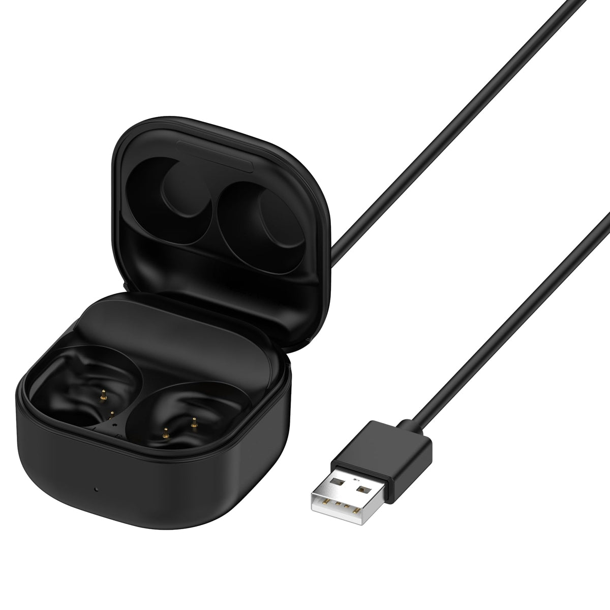 E ECSEM Buds FE charging case packaged with Type-C cable and manual