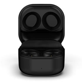 E ECSEM Buds FE charging case side angle shows compact design for travel