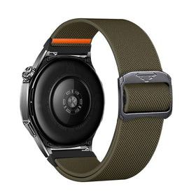 ECSEM Carbinox nylon band worn on wrist during activity showing secure fit.