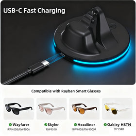 EdenGrip Ray-Ban display stand stores and charges neatly