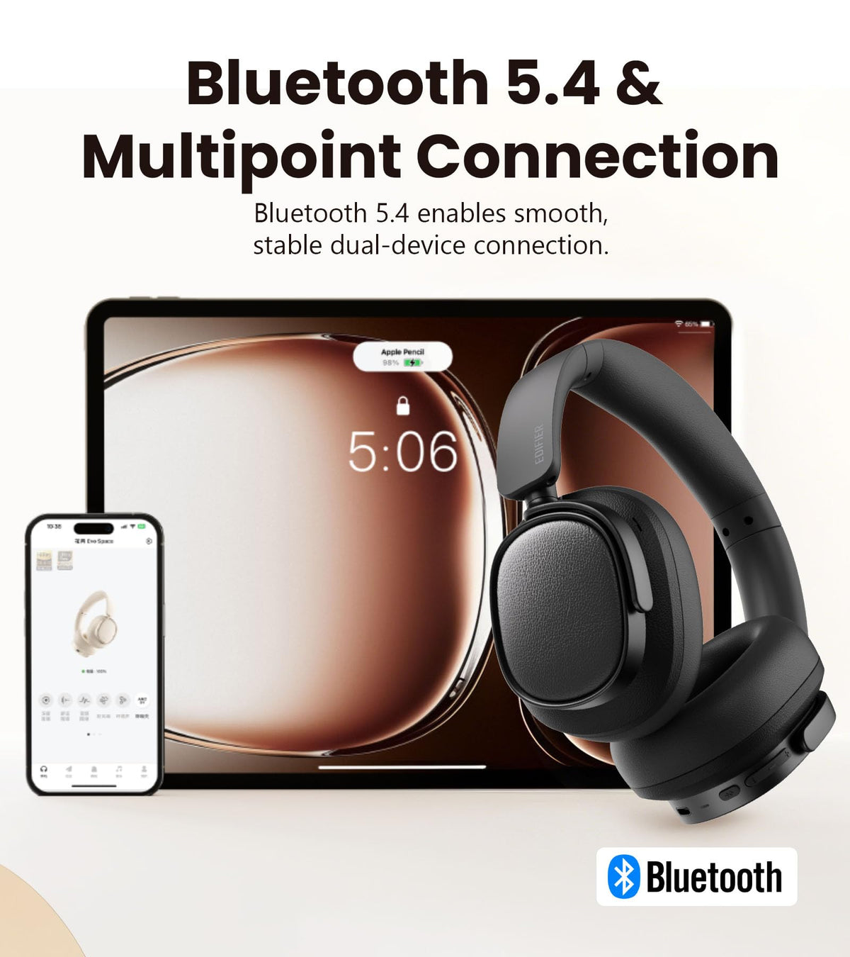 Edifier ES850NB crystal-clear calls with AI noise cancellation.