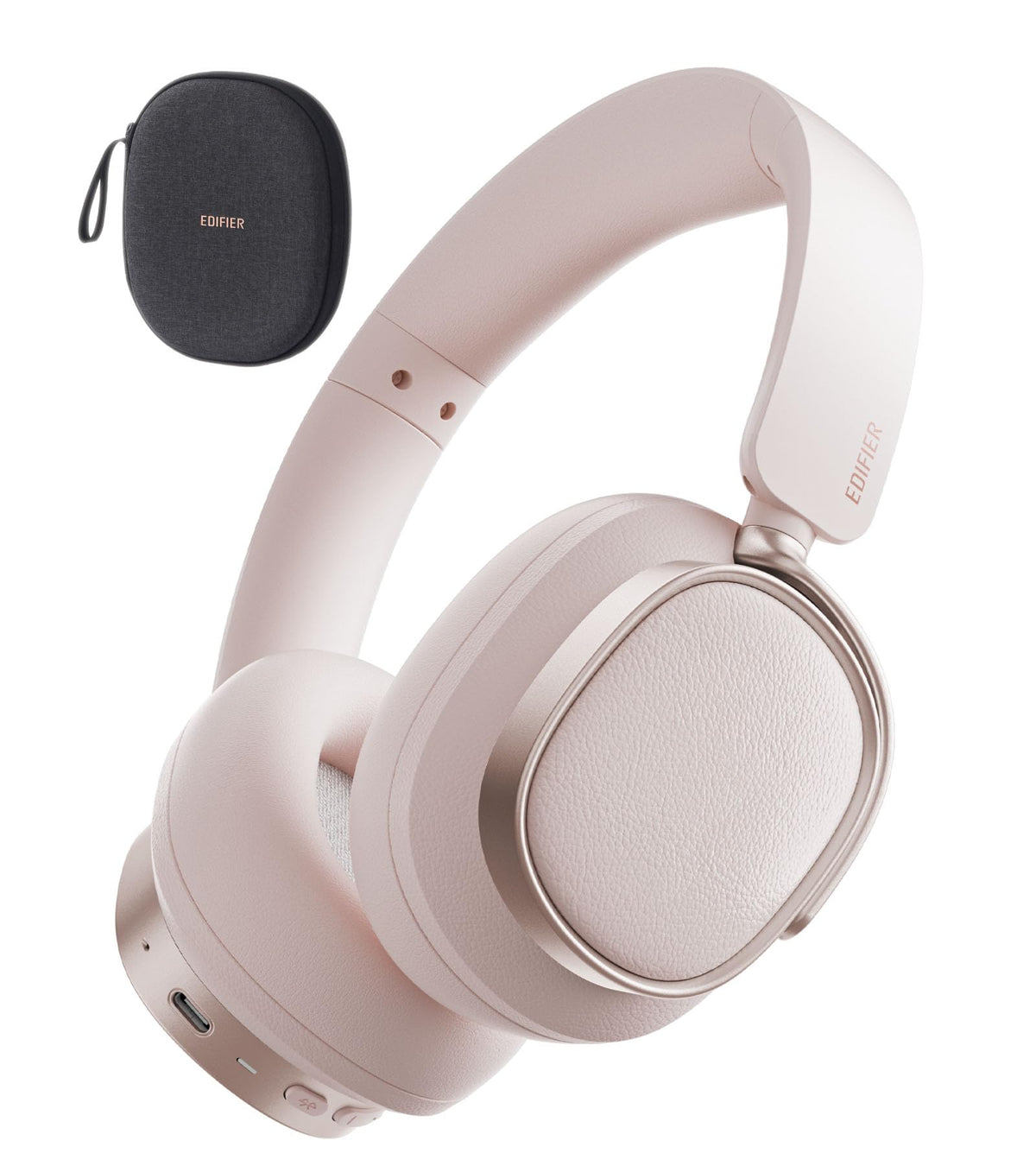 Edifier ES850NB pink headphones front view for comfortable listening