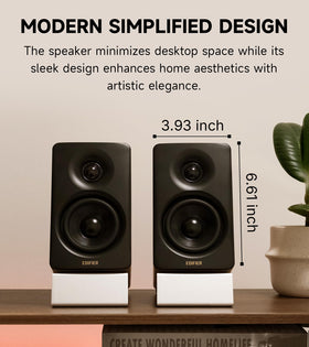 Edifier M60 Renewed sound dispersion with angled stands for ear-level listening