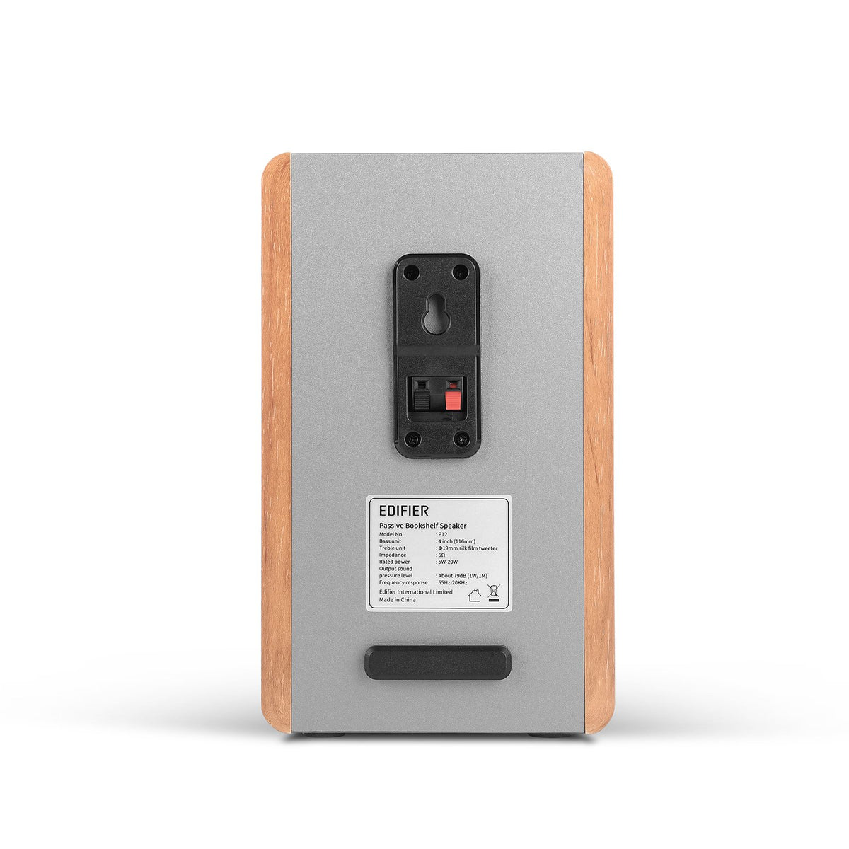 Edifier P12 wood-color enclosure adds warm aesthetics to a room.