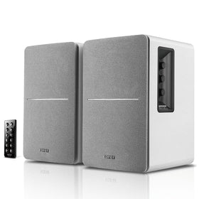 Edifier R1280DB front view with wood finish for stylish living rooms.