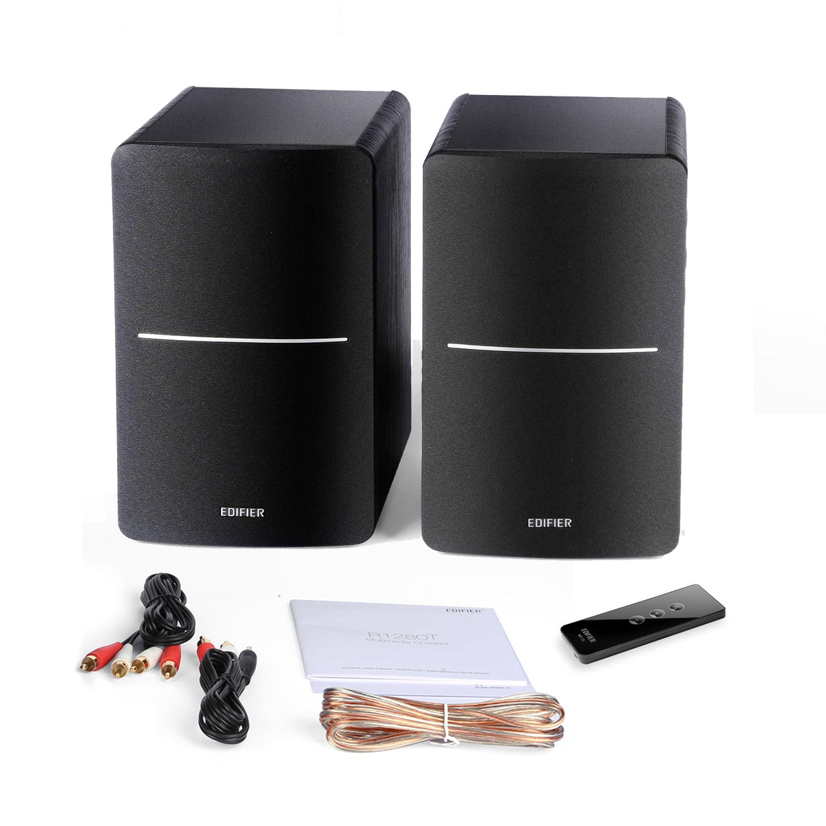 Edifier R1280T 13 mm silk dome tweeter delivers smooth highs for music and films.