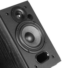 Edifier R1380DB optical input for high-fidelity digital connections to TVs.