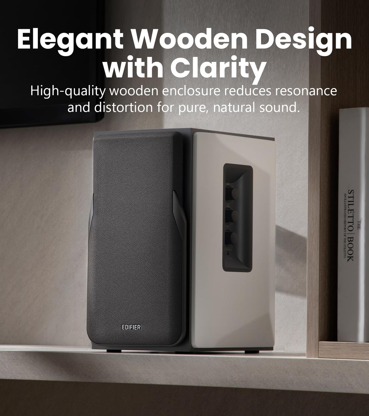 Edifier R1380T remote control for convenient listening adjustments