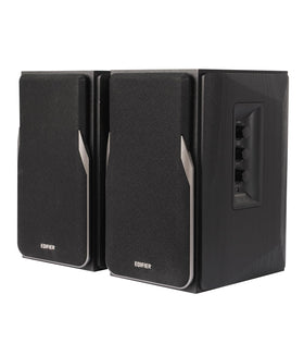 Edifier R1380T side panel controls for easy sound tuning at your desk