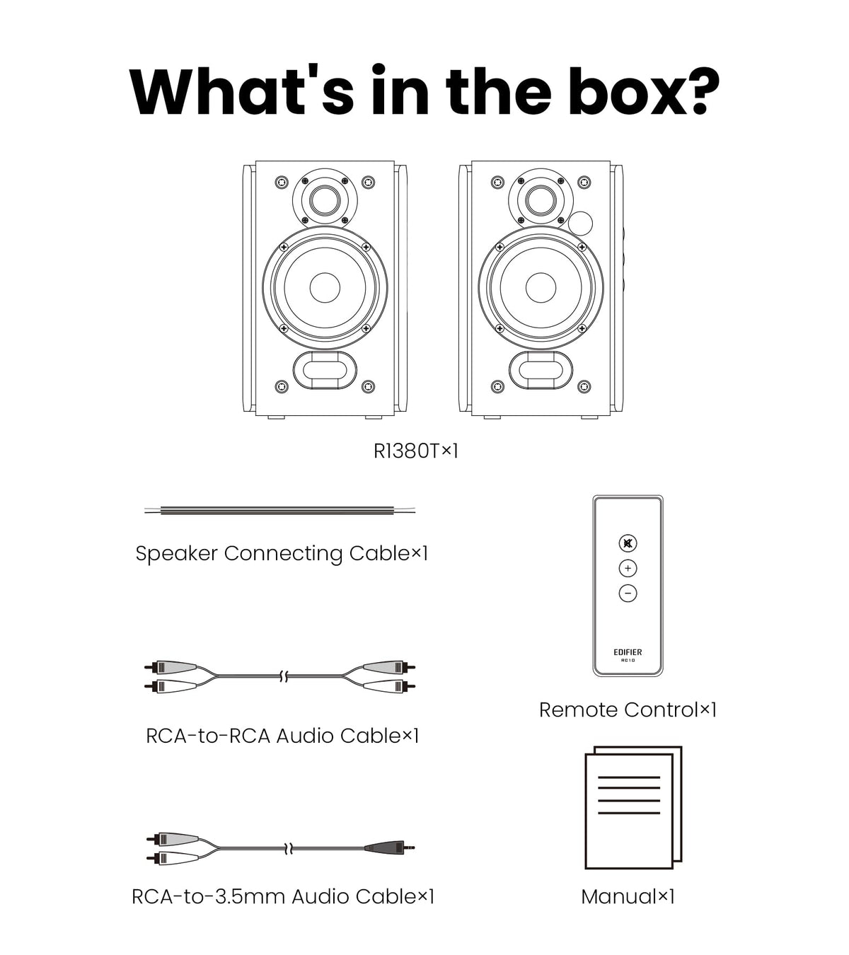 Edifier R1380T white finish with clean, modern design