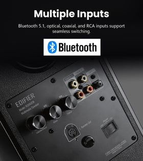Edifier R2000DB wood Bluetooth pairing ready for wireless listening