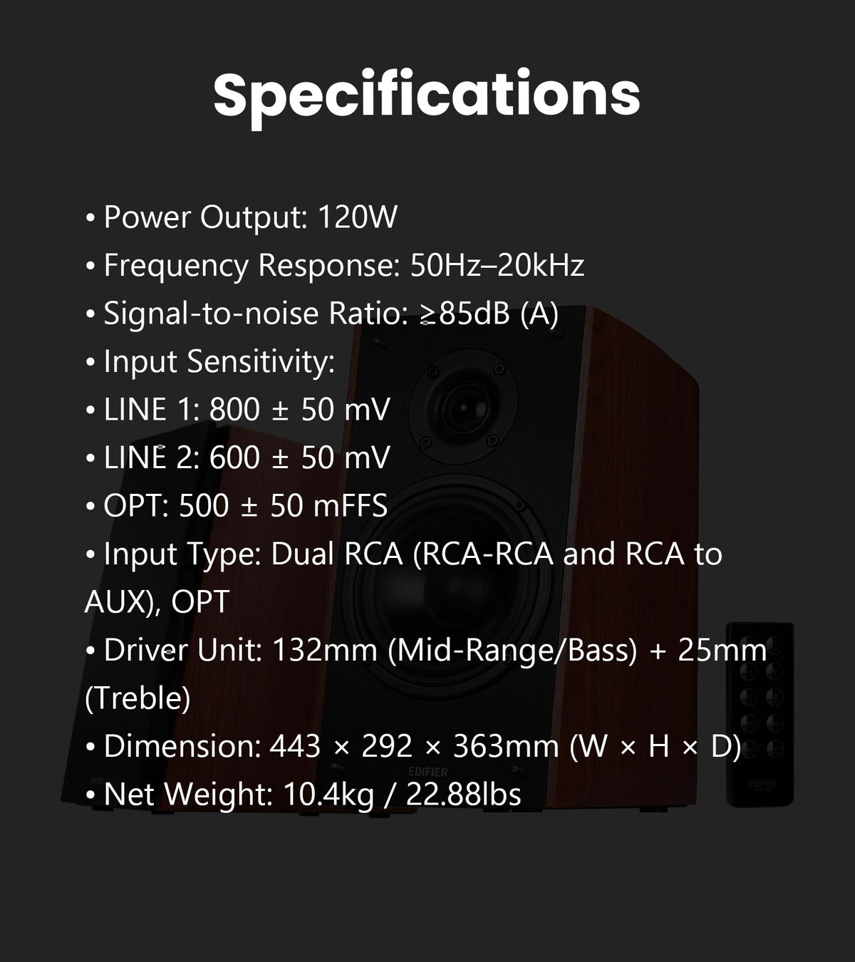 Edifier R2000DB wood room setup example for near-field monitoring in a living space