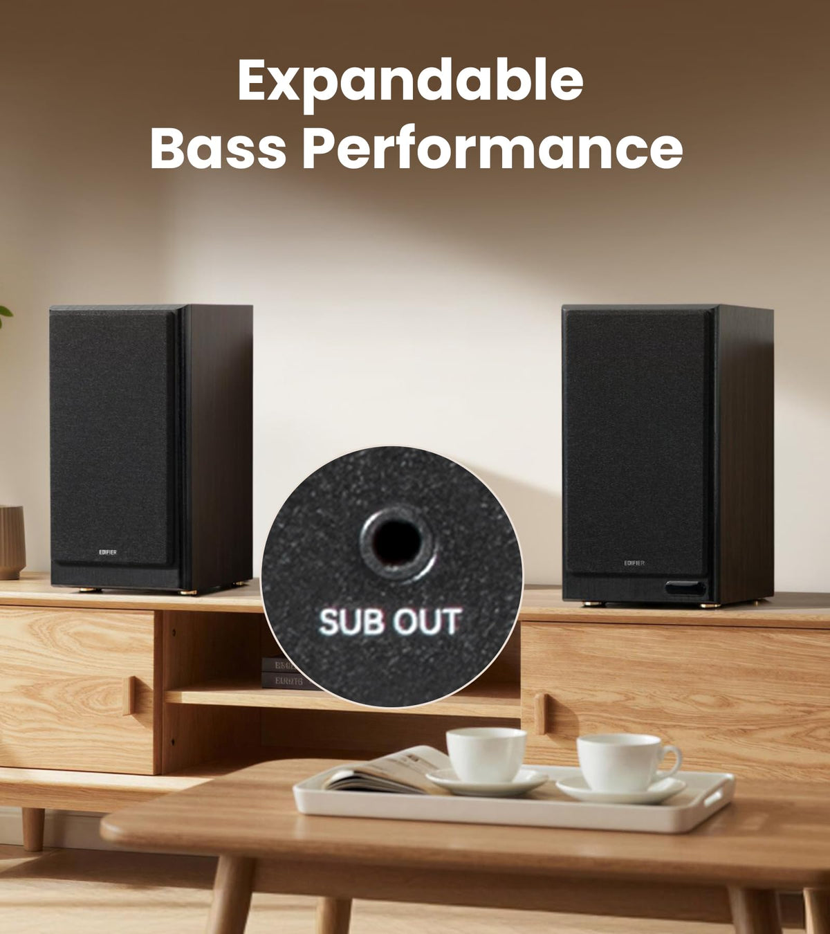 Edifier R2750DB MKII Bluetooth 6.0 with LDAC enables wireless listening.