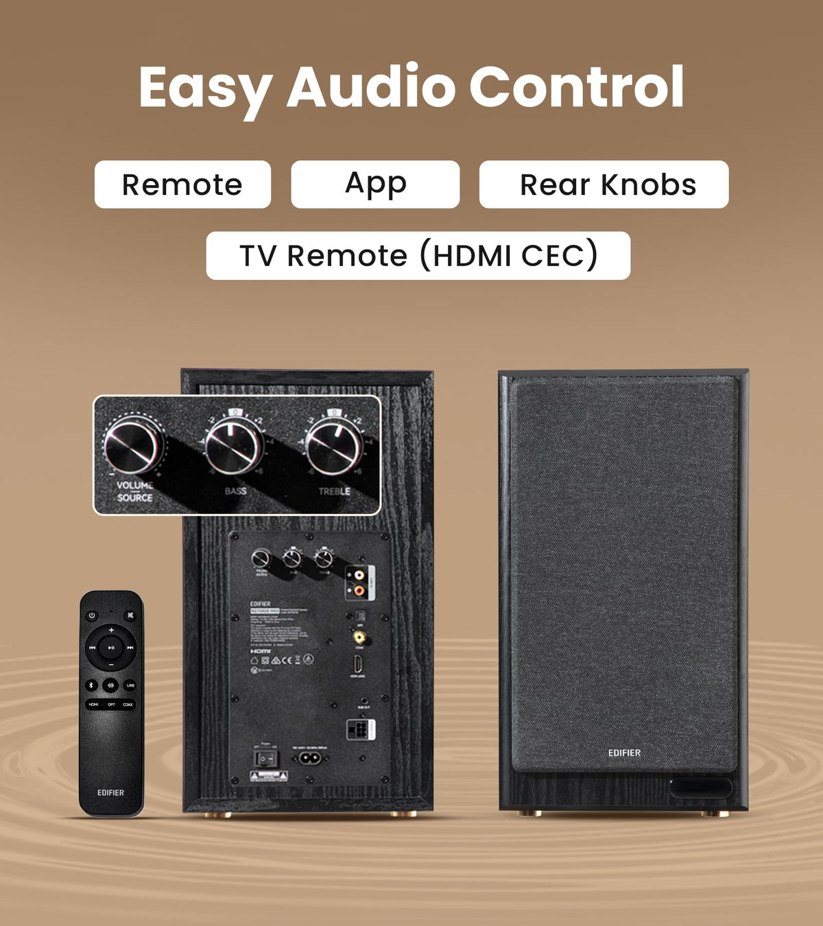 Edifier R2750DB MKII 144W three-way system for immersive desktop audio.
