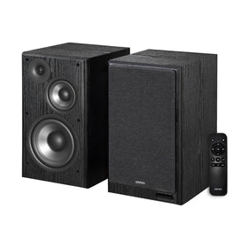 Edifier R2750DB MKII front view showcases premium grill and finish for desktop setups.