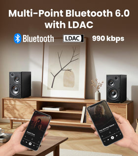 Edifier R2750DB MKII HDMI eARC inputs provide clean digital paths.