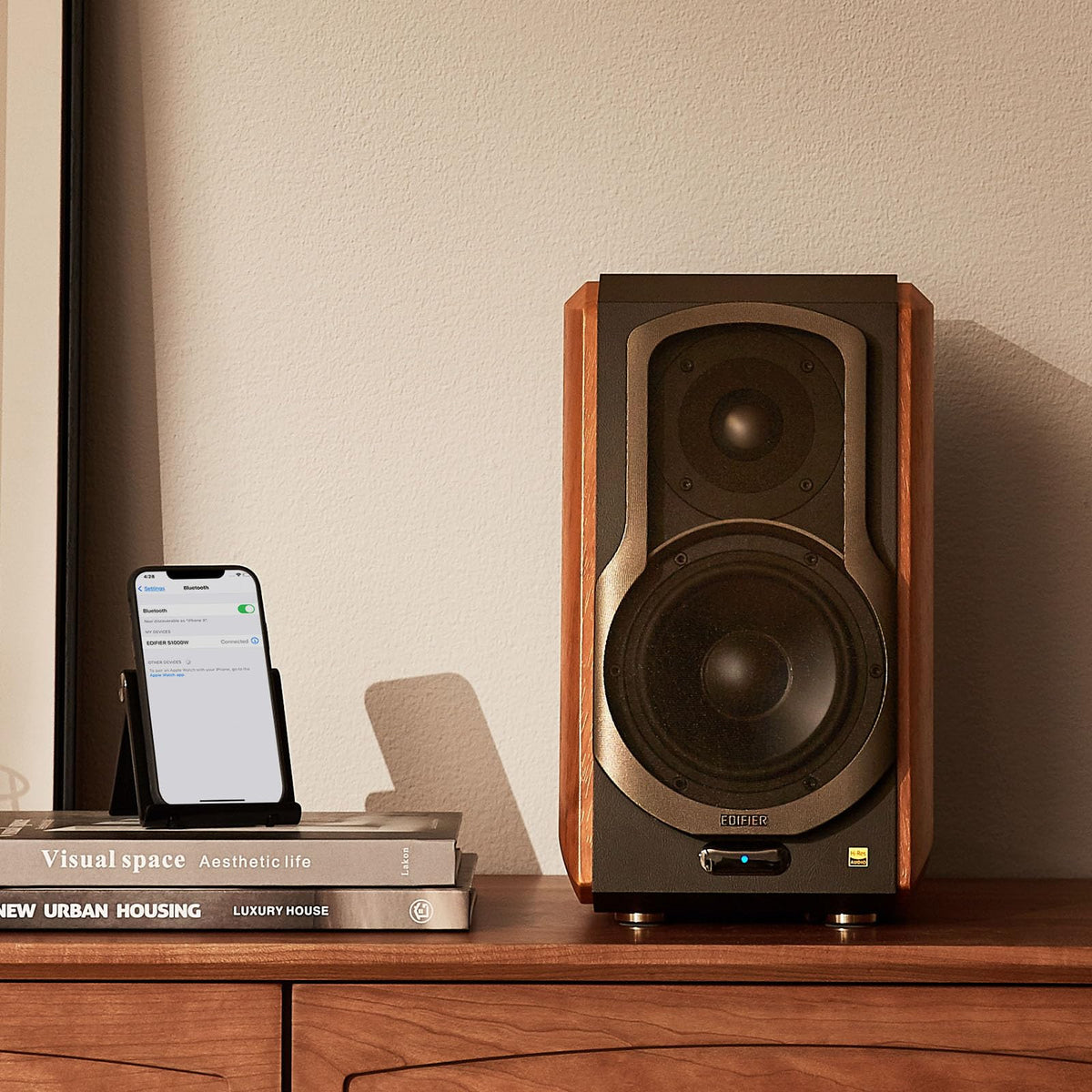 Edifier S1000W in-room stereo setup conveys immersive, wide soundstage