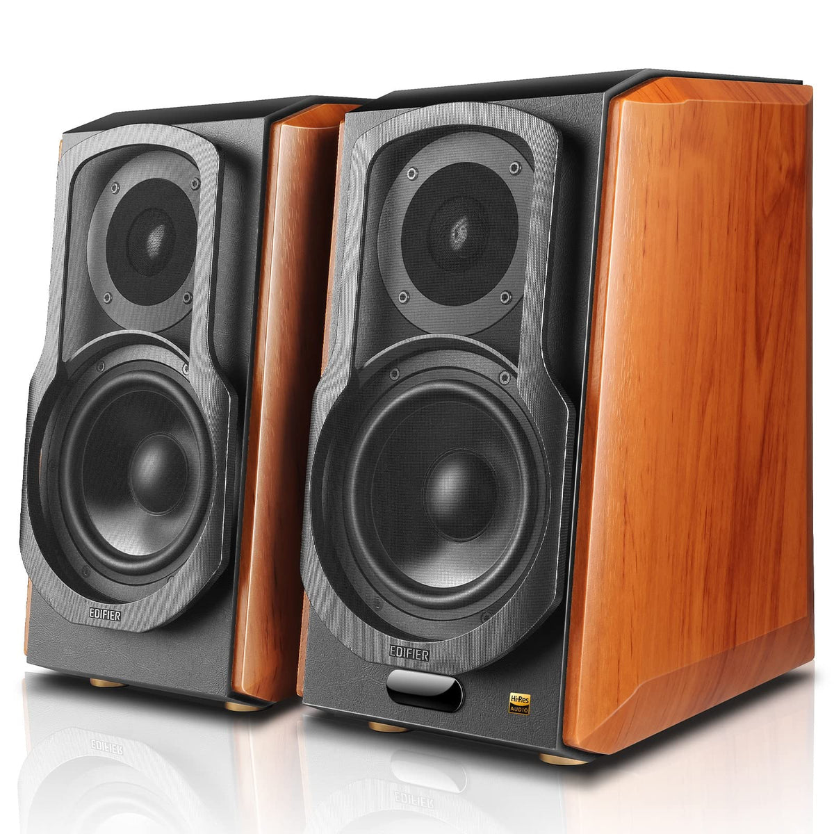 Edifier S1000W side profile shows compact footprint with powerful audio potential