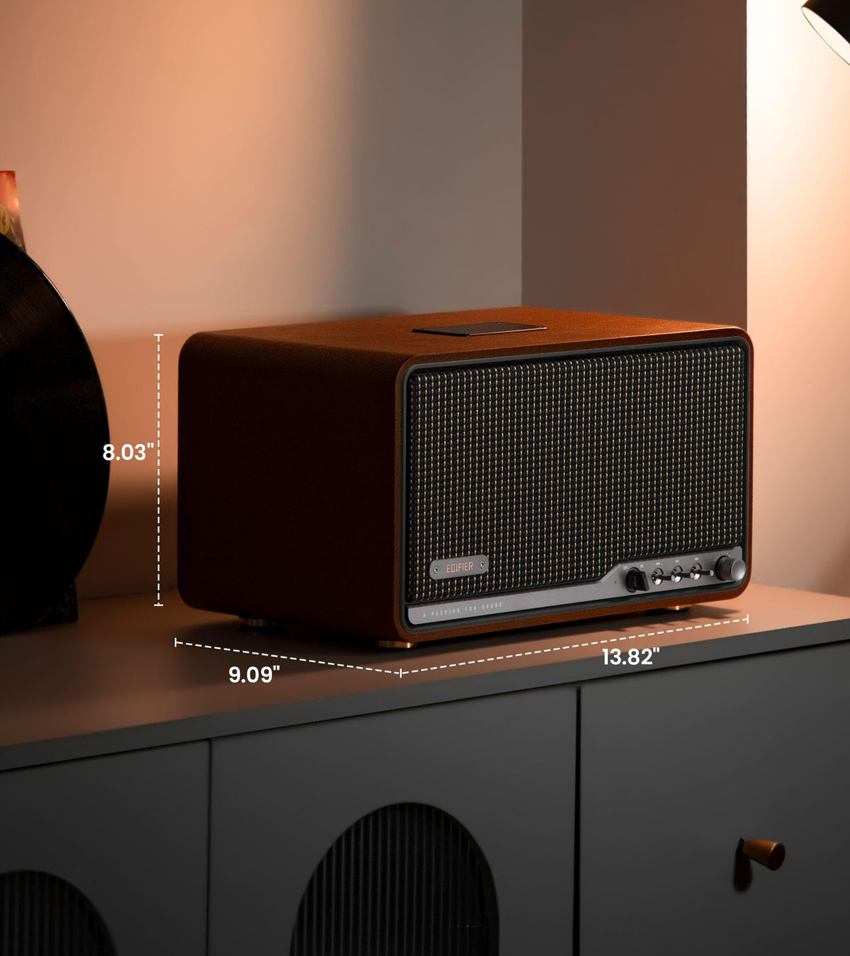 Edifier S300 80W RMS fills medium rooms with rich sound.