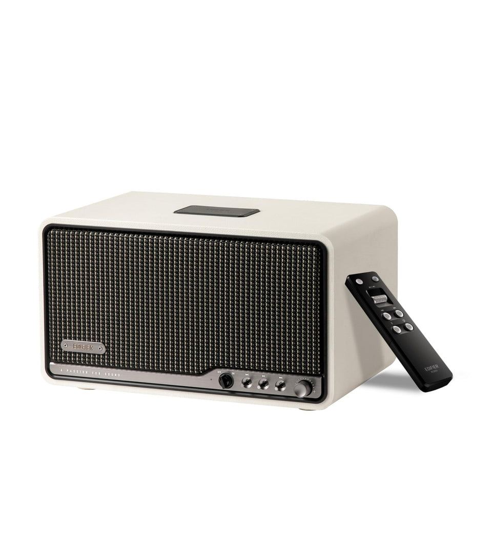 Edifier S300 front view shows retro design with premium audio.