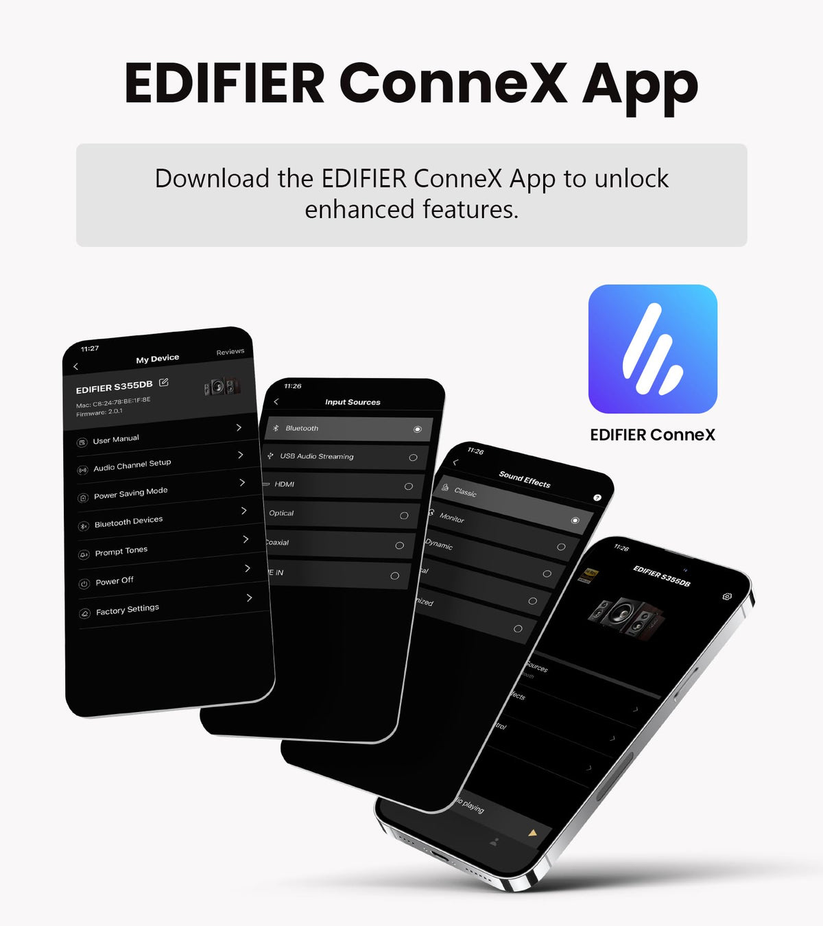 Edifier S355DB wireless remote for convenient control