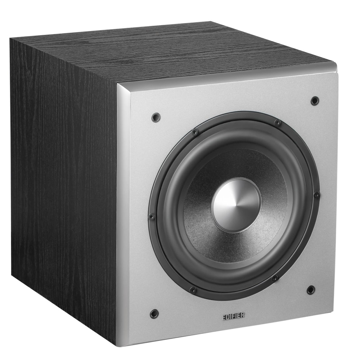 Edifier T5 powered subwoofer with 8-inch driver boosts low end for movies and music.