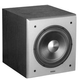 Edifier T5 powered subwoofer with 8-inch driver boosts low end for movies and music.