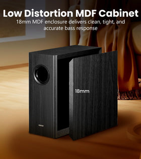 Edifier T5s phase selector enables precise setup matching.