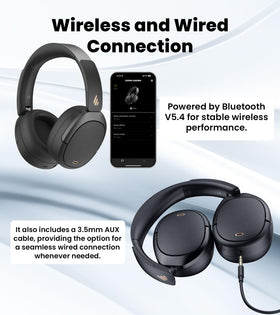 Edifier W80 foldable design for easy travel storage.