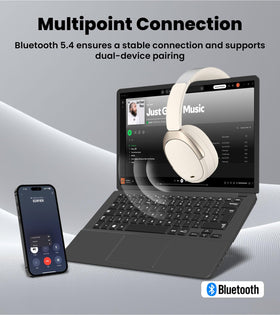 Edifier W80 foldable design with memory foam ear pads for comfort.