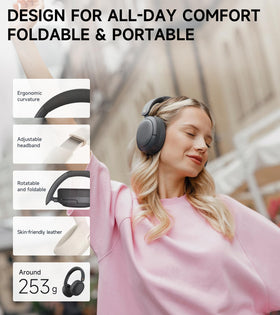 Edifier W800BT Pro beside a smartphone showing scale and dual-device convenience