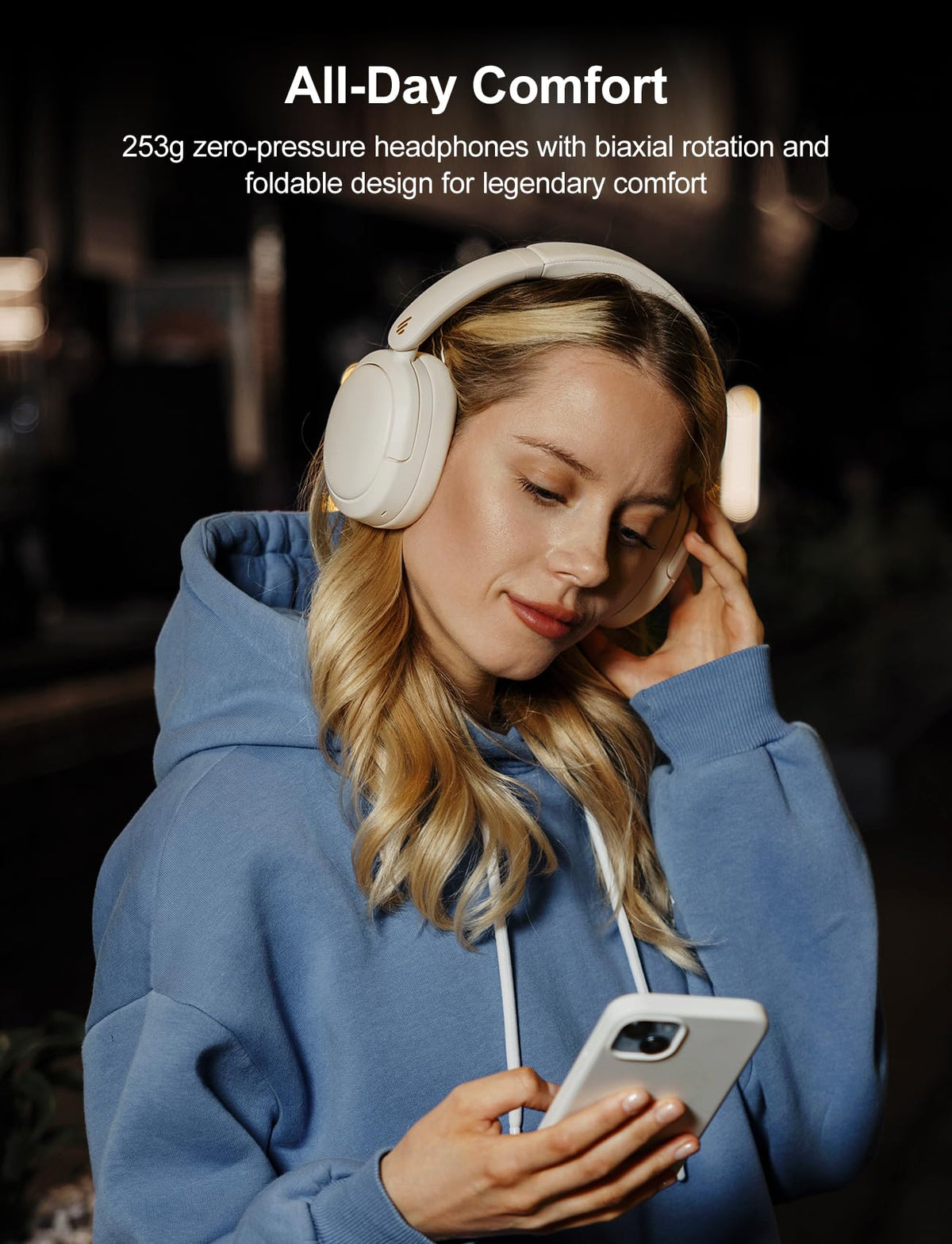 Edifier W800BT Pro with aux and USB-C cable illustrating wired and fast-charge options