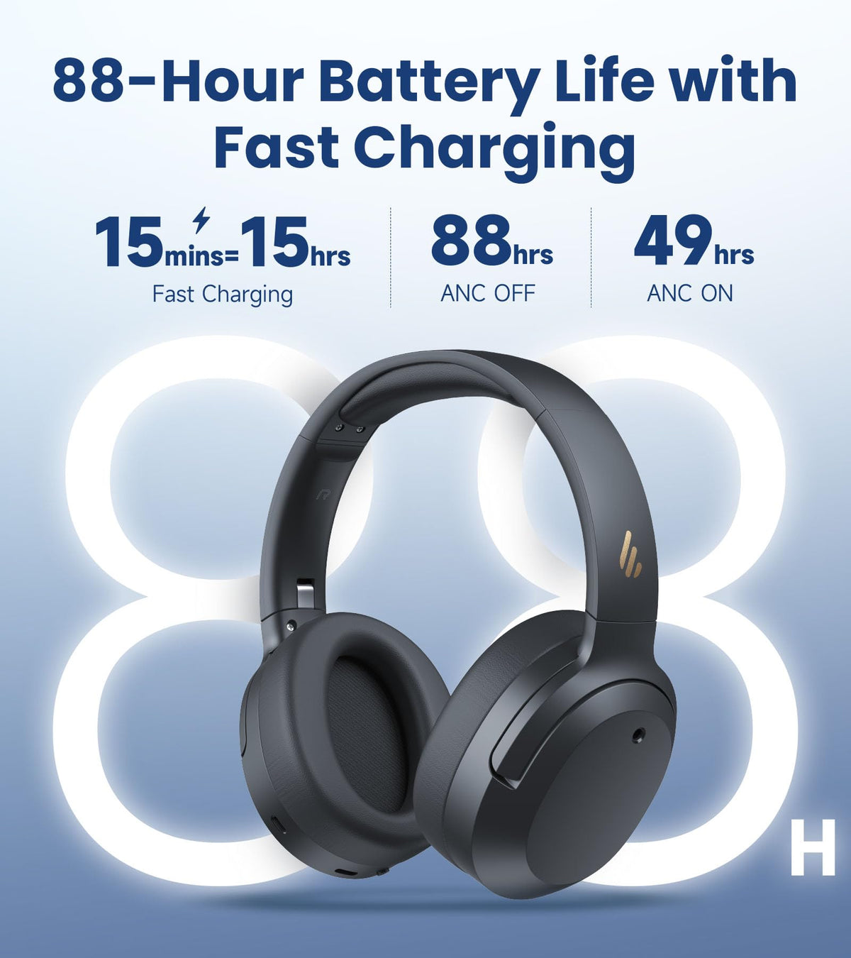 Edifier W820NB Plus Gen 2 AI noise cancellation mics for clear calls.
