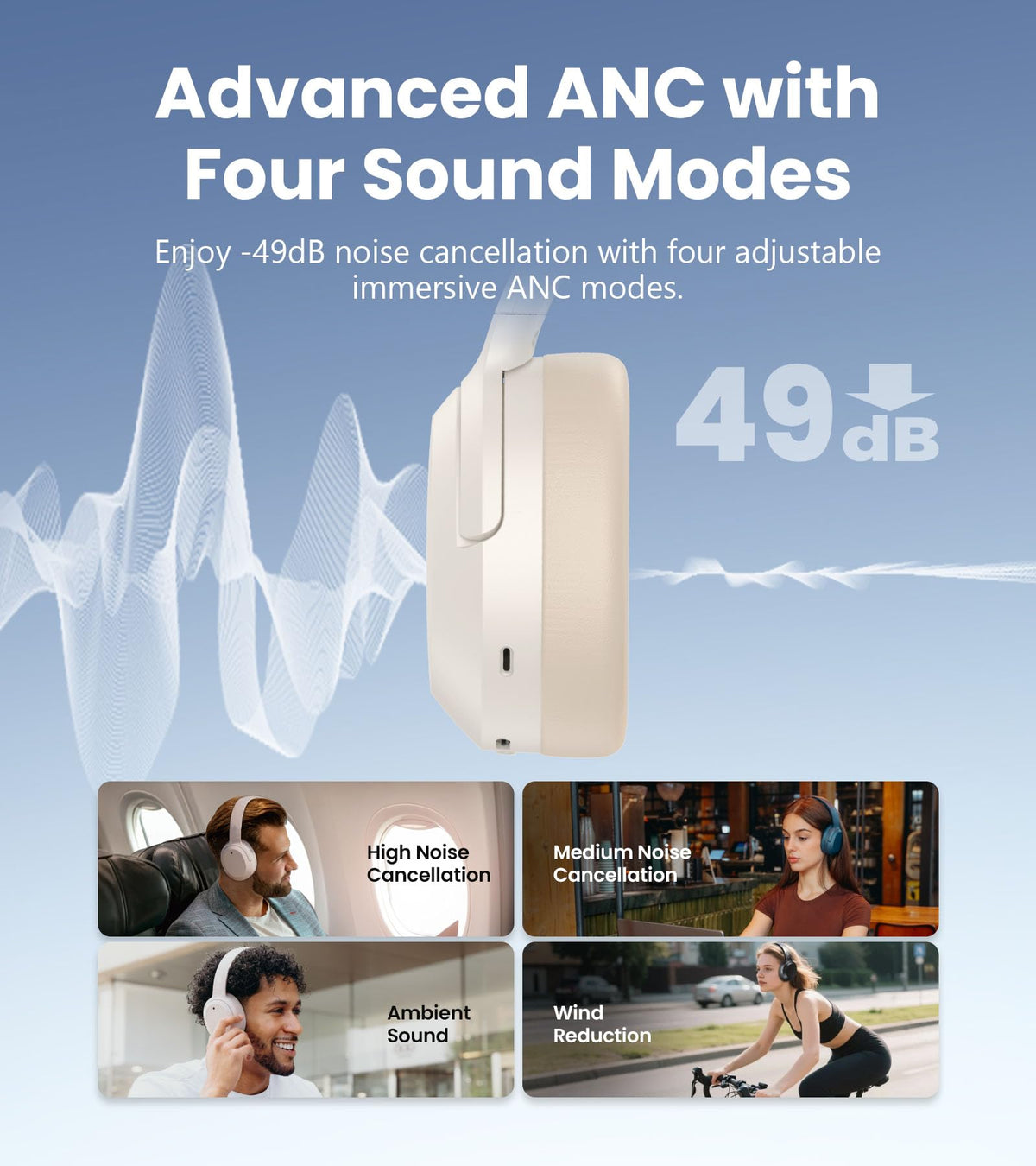Edifier W820NB Plus Gen 2 headphones with LDAC capable label for high fidelity wireless audio