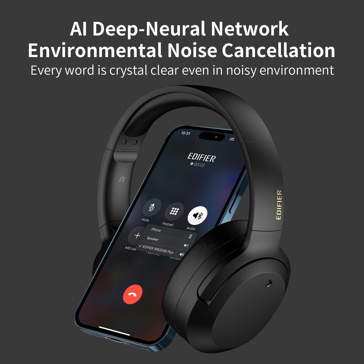 Integrated microphone design enabling clearer calls in noisy settings.